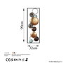 Wallity Textured - 7 Accesorio Decorativo de Pared de Metal Multicolor